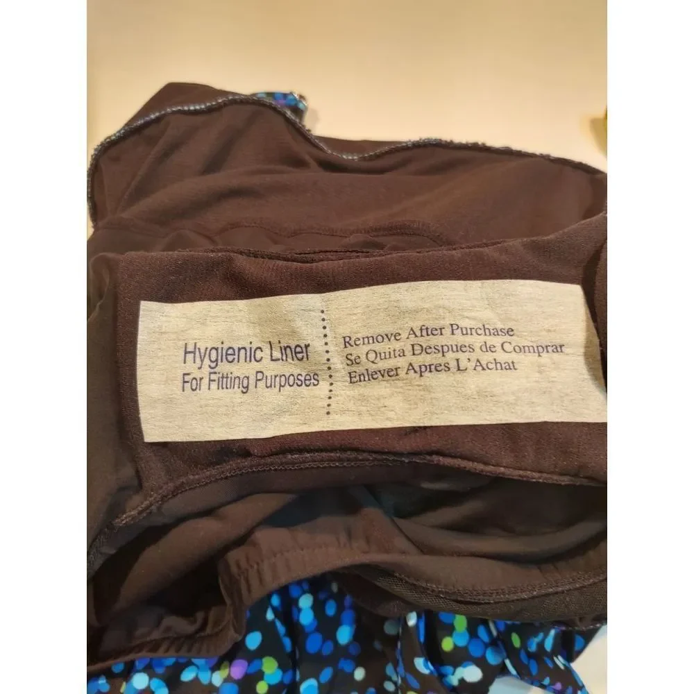 Blue Polka‎ Dot One Piece Swim Suit No Tags Medium